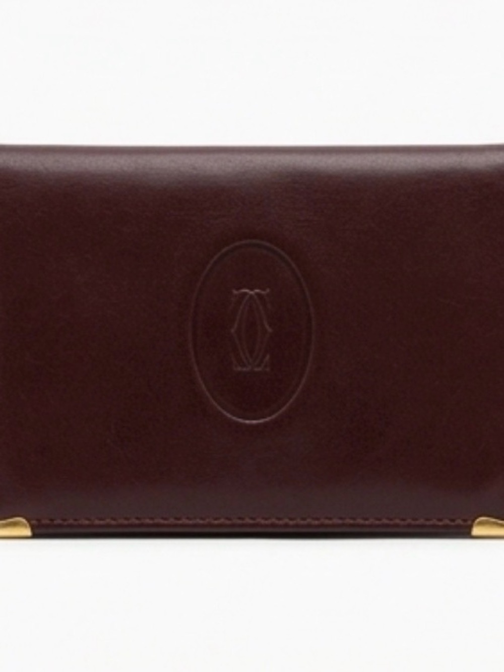 Cartier Must de Cartier Bordeaux Leather Card Case / Wallet
